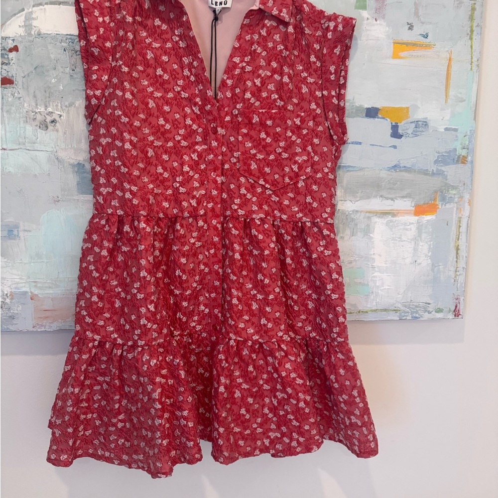 Red Floral Mini Dress
